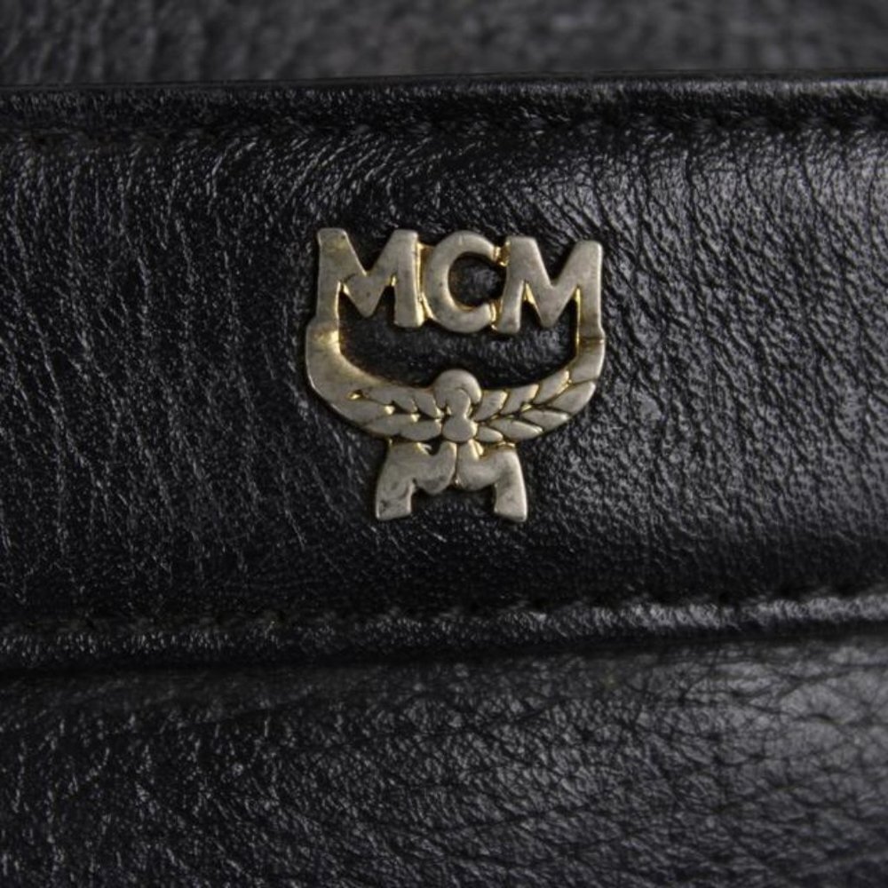 MCM Black Leather Drawstring Bucket Hobo 8mcm1228 - Picture 8 of 12